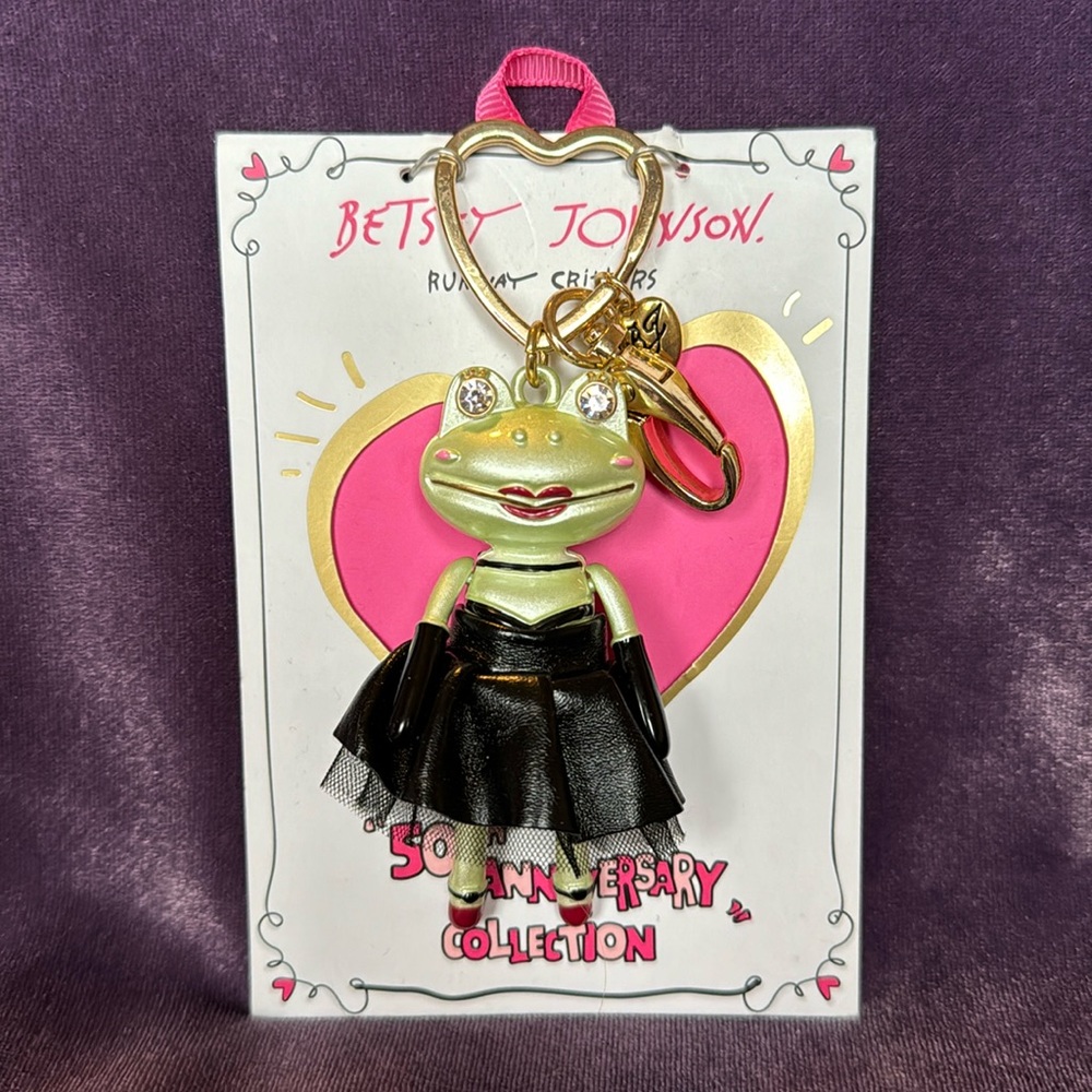 Betsey Johnson 50th Edition Frog Key Chain Ballerina Articulated